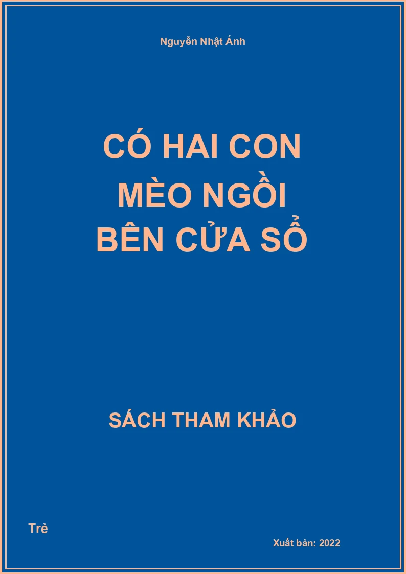 Có hai con mèo ngồi bên cửa sổ