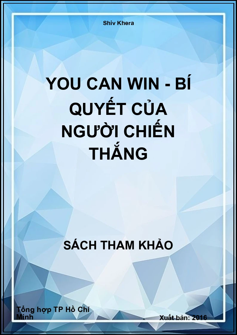 You can win - Bí quyết của người chiến thắng