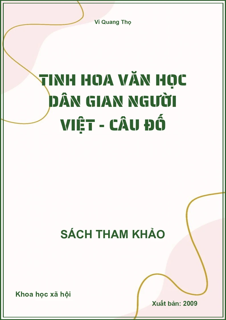 Tinh hoa văn học dân gian người Việt - câu đố