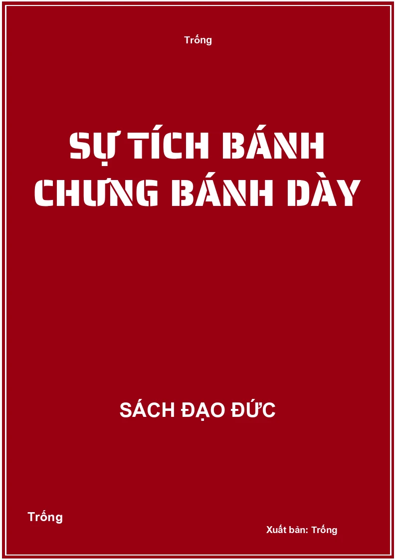 Sự tích bánh chưng bánh dày