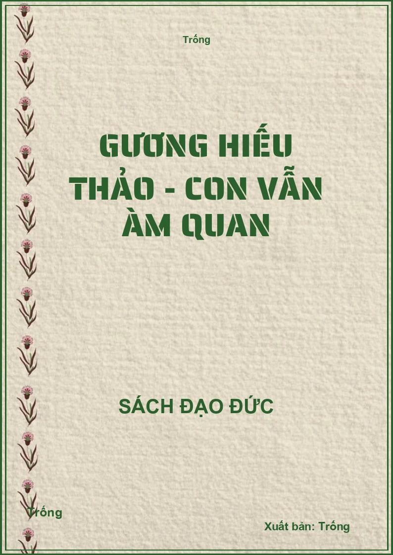 Gương hiếu thảo - Con vẫn àm quan