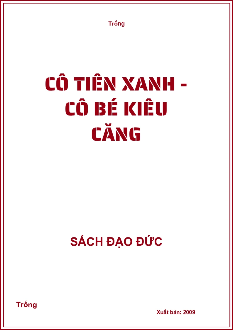 Cô tiên xanh - Cô bé kiêu căng