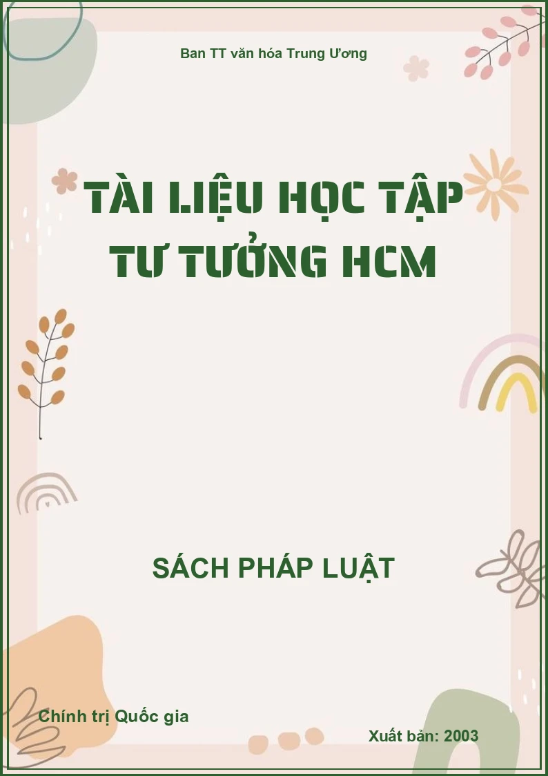 Tài Liệu học tập Tư Tưởng HCM