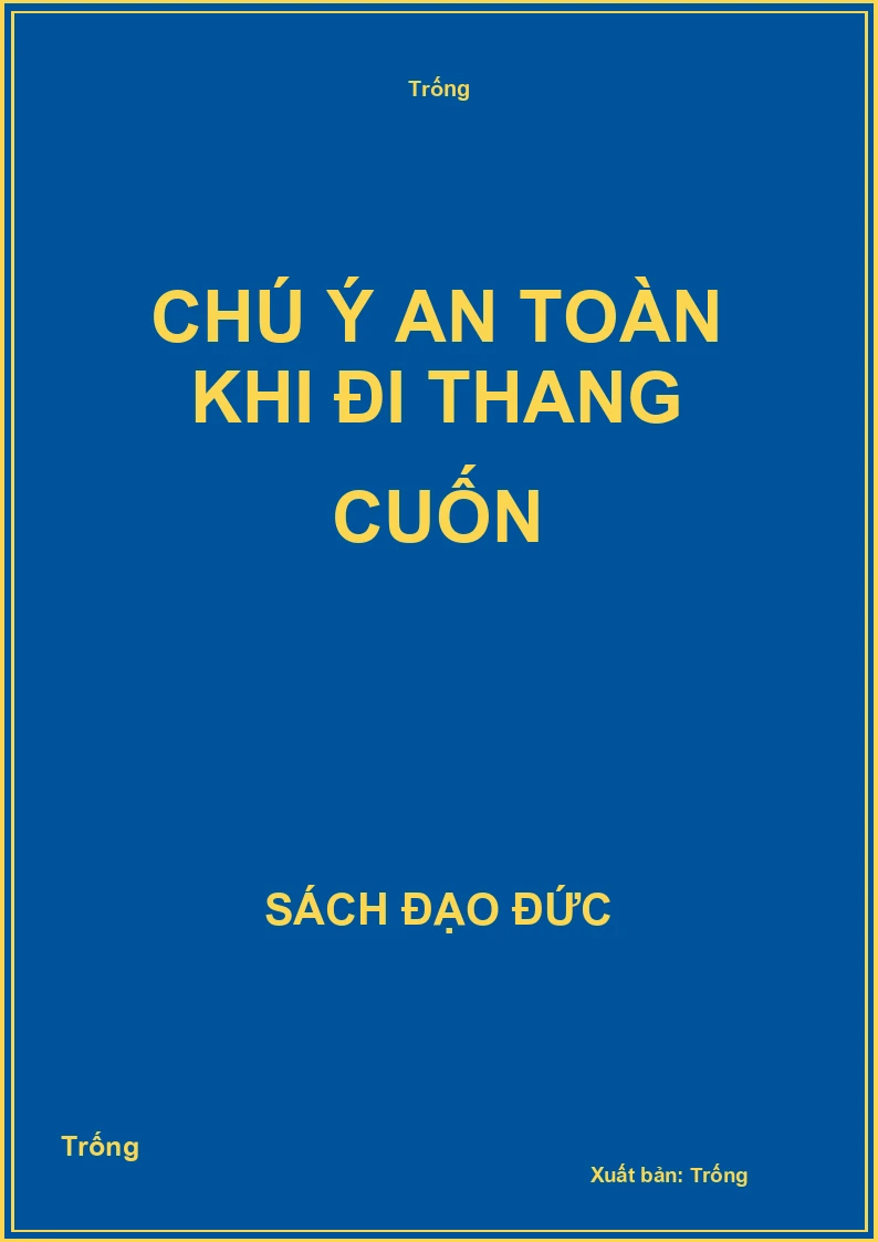 Chú ý an toàn khi đi thang cuốn