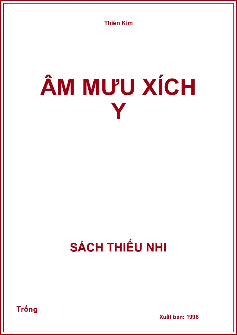 Âm mưu xích y