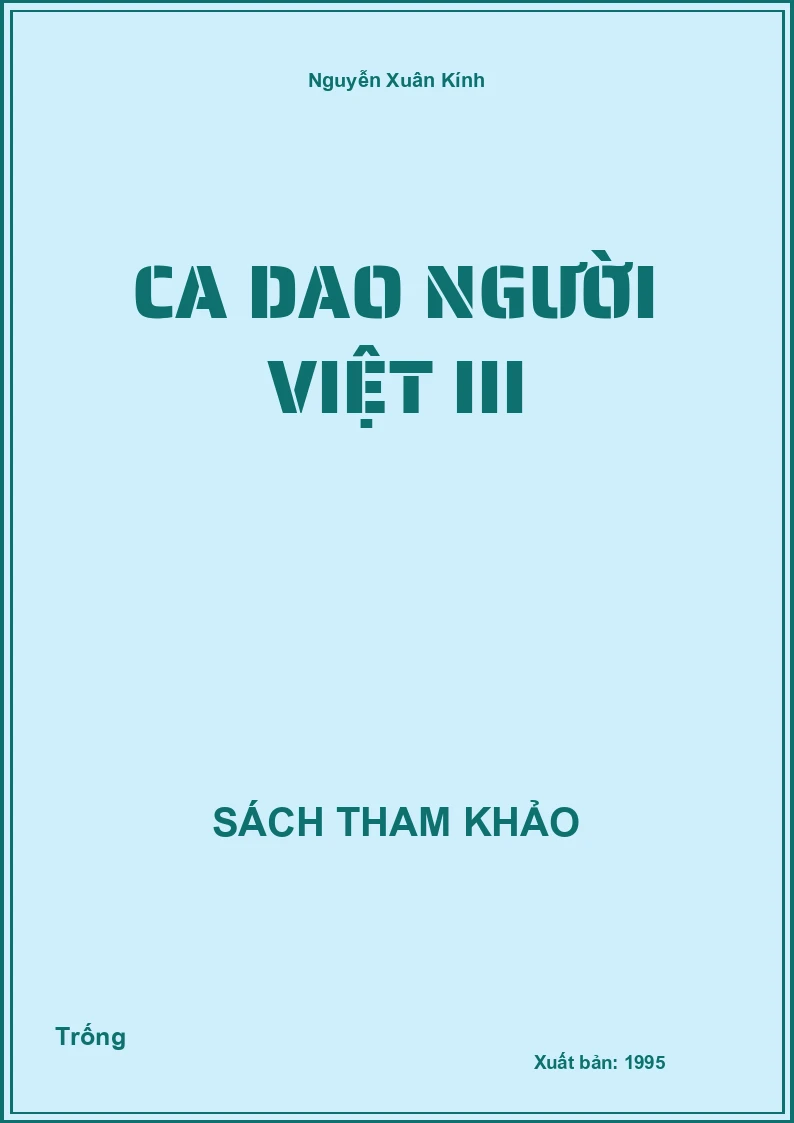 Ca dao người Việt III