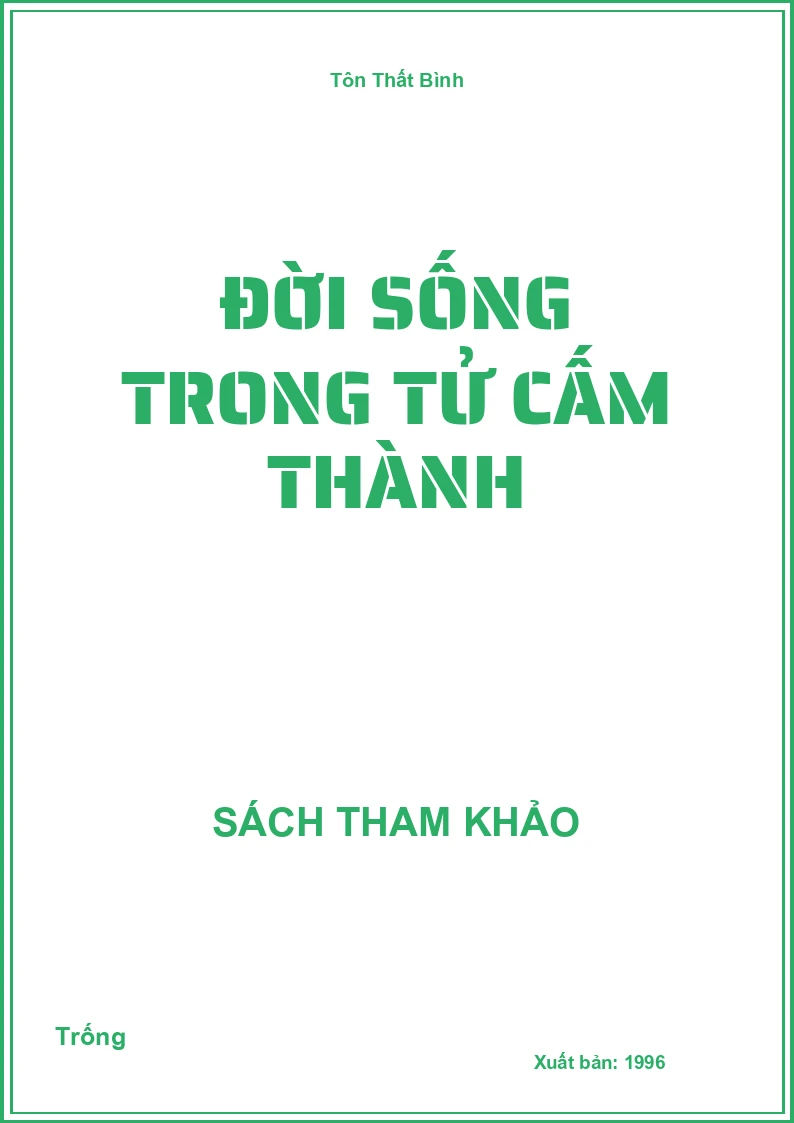 Đời sống trong tử cấm thành