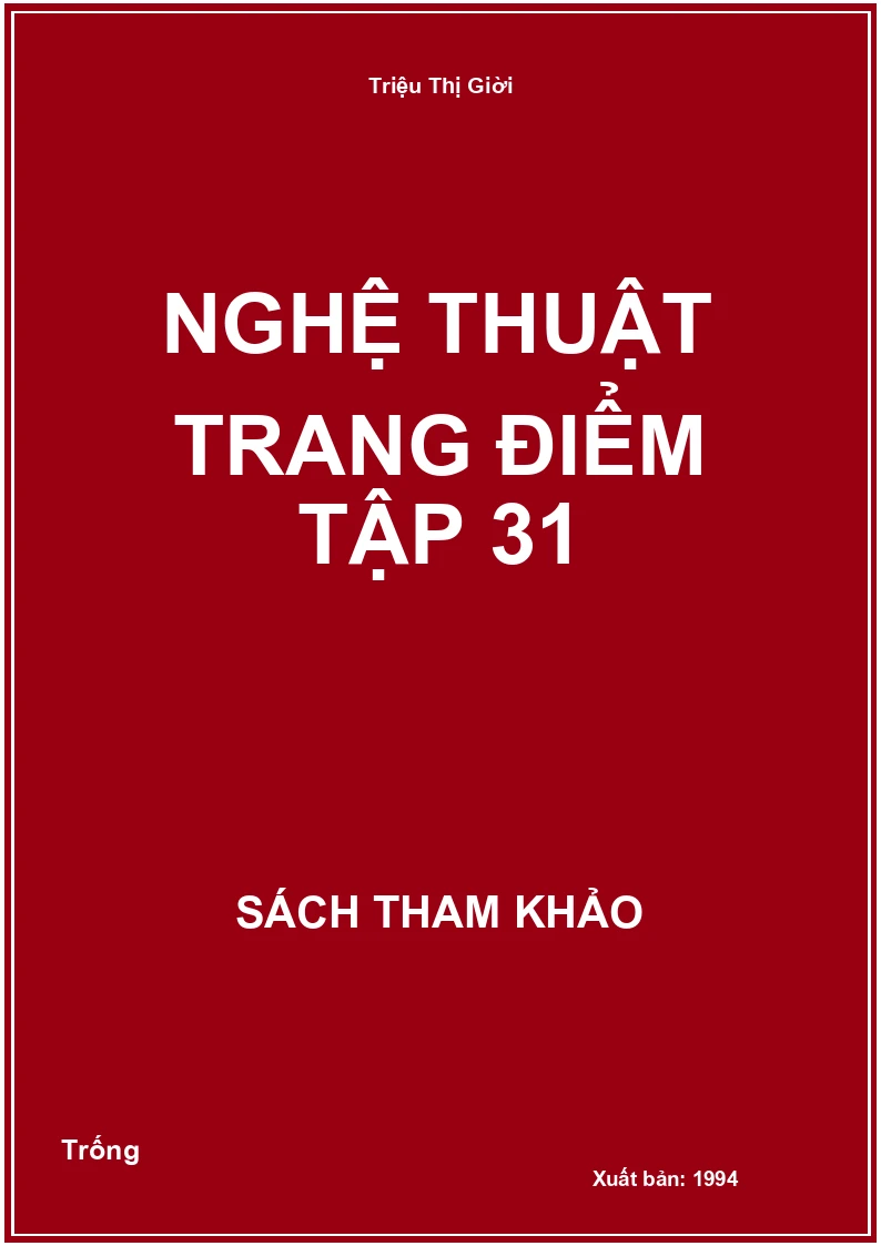 Nghệ thuật trang điểm tập 31