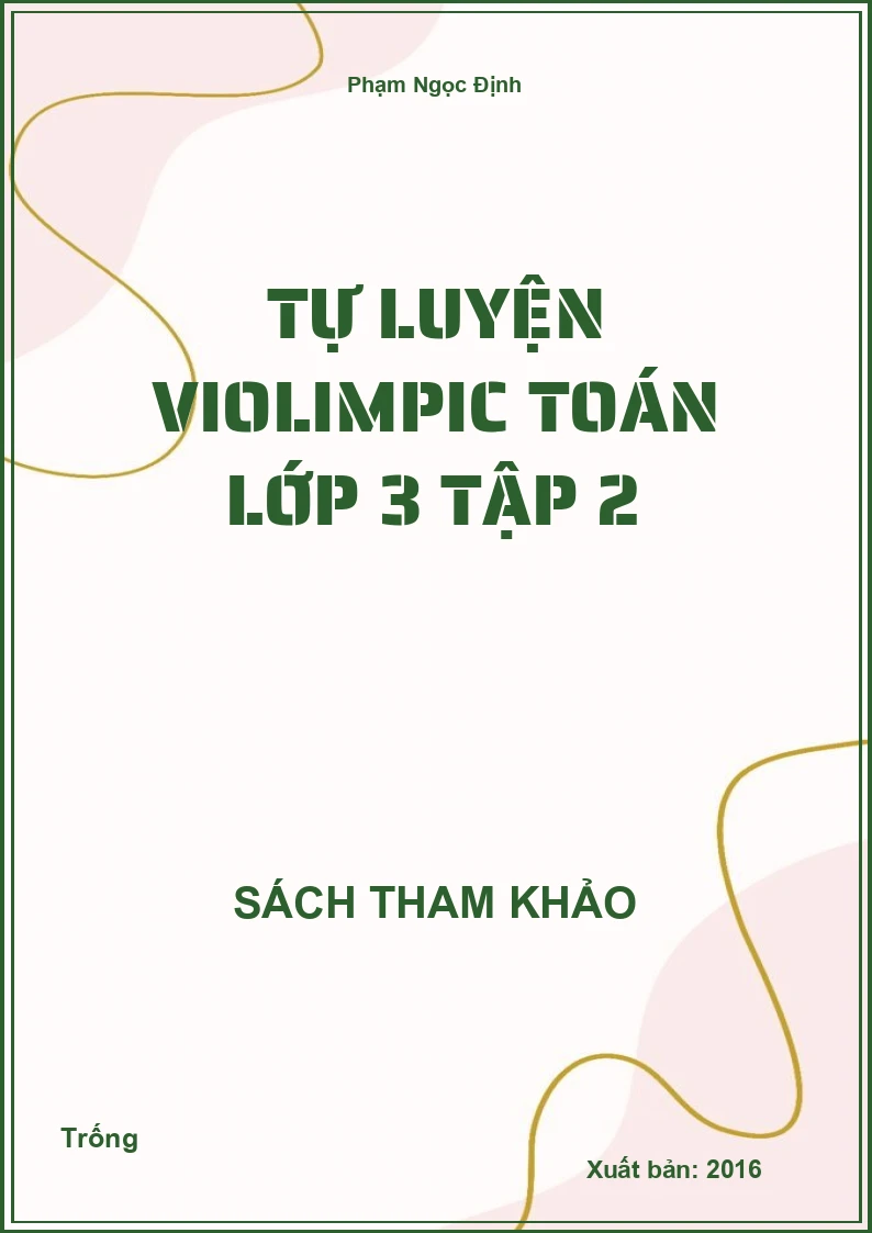 Tự luyện violimpic toán lớp 3 tập 2
