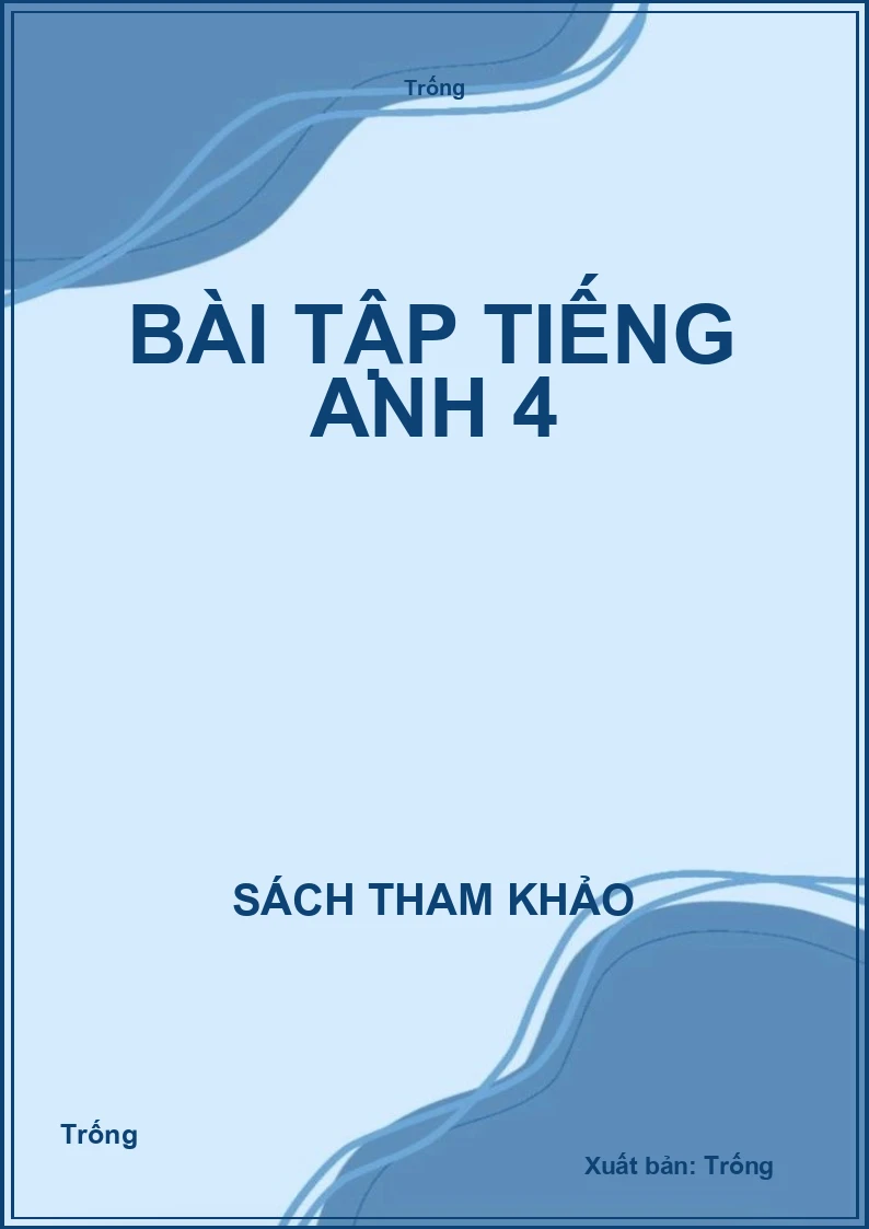 Bài tập tiếng anh 4