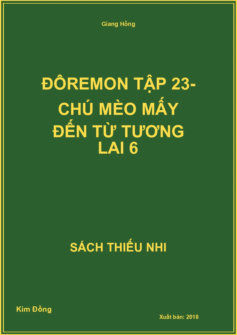 Đôremon tập 23- Chú mèo mấy đến từ tương lai 6