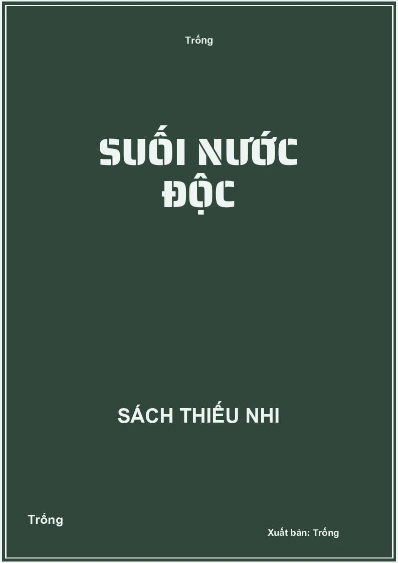 Suối nước độc