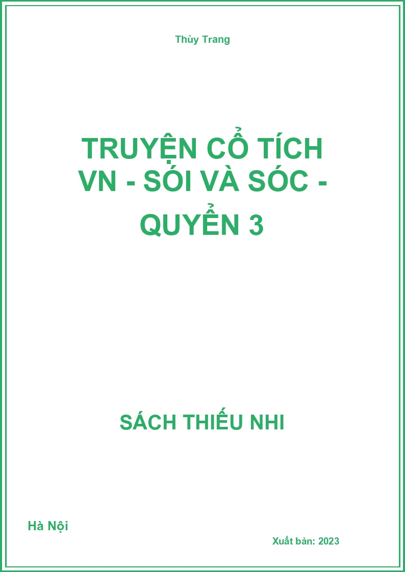 Truyện cổ tích VN - Sói và sóc - quyển 3