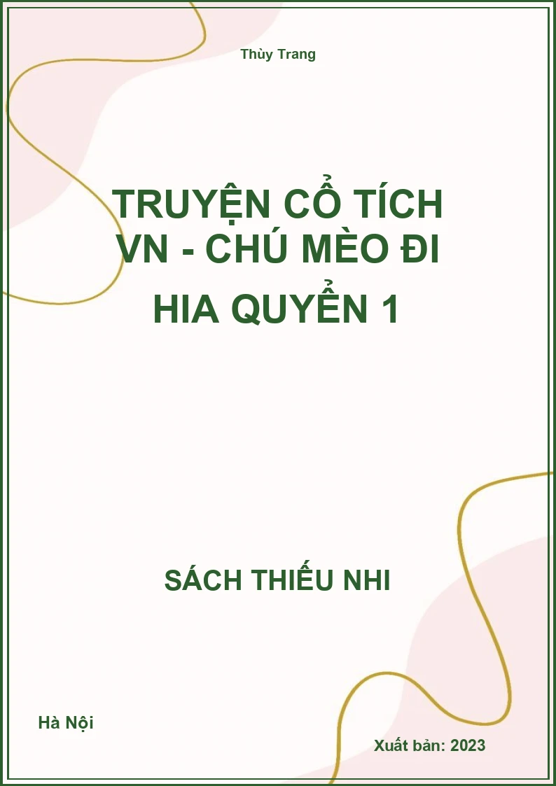 Truyện cổ tích VN - Chú mèo Đi Hia quyển 1