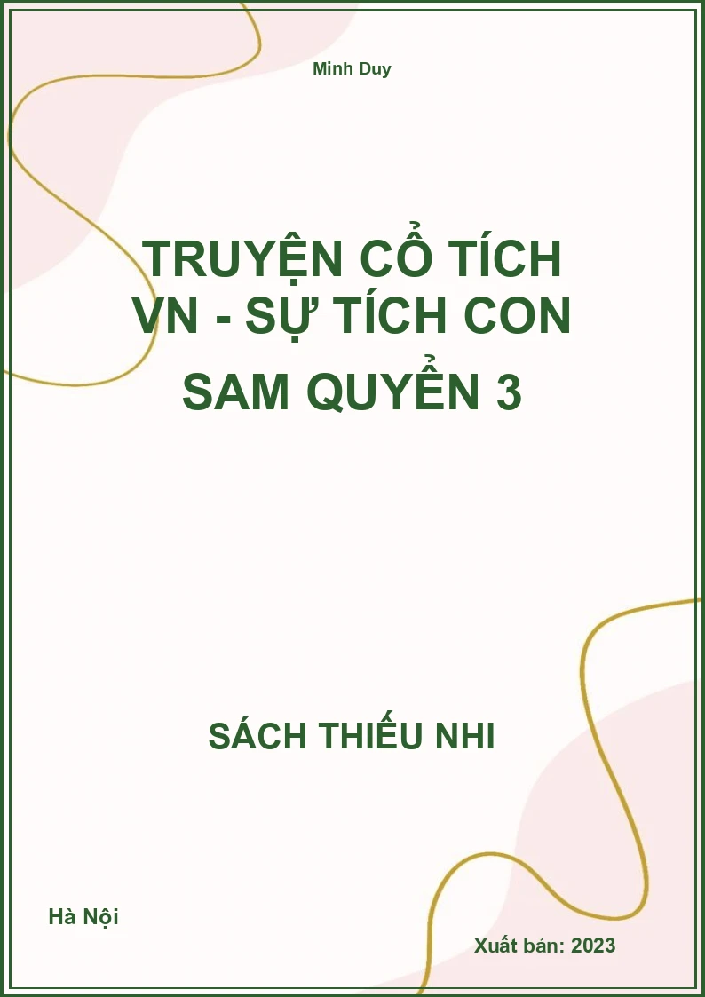 Truyện cổ tích VN - Sự tích con sam quyển 3