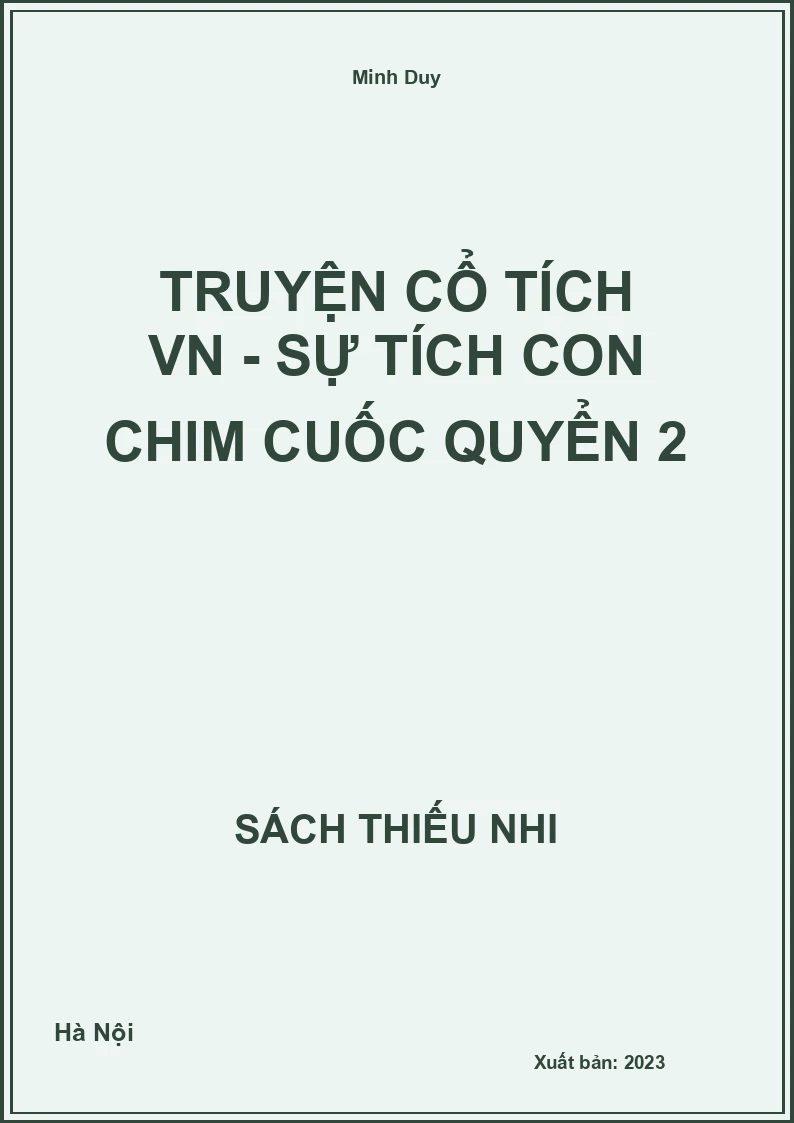Truyện cổ tích VN - Sự tích con chim cuốc quyển 2