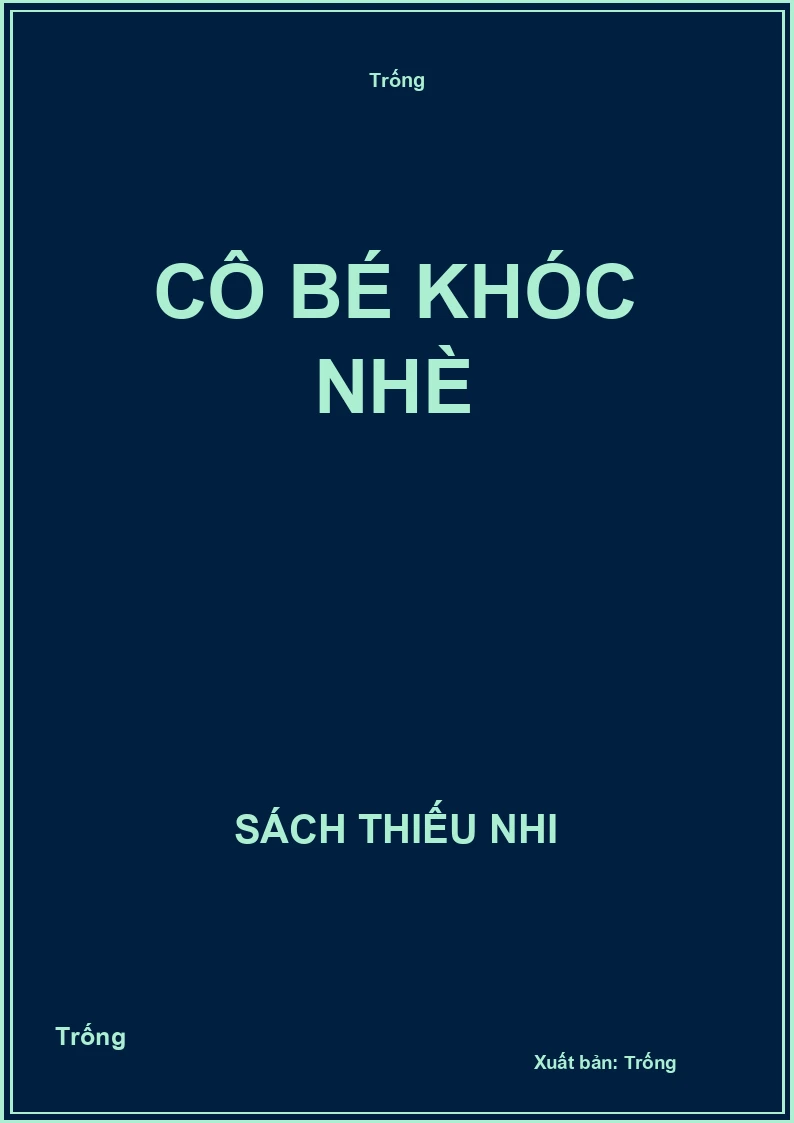 Cô bé khóc nhè
