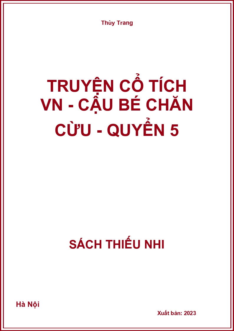 Truyện cổ tích VN - Cậu bé chăn cừu - quyển 5