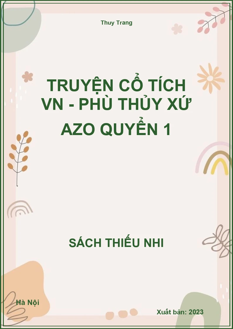 Truyện cổ tích VN - Phù Thủy xứ Azo quyển 1