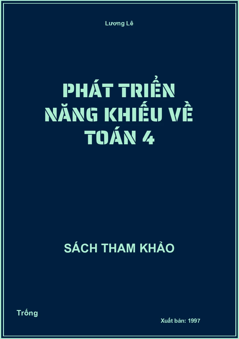 Phát triển năng khiếu về toán 4