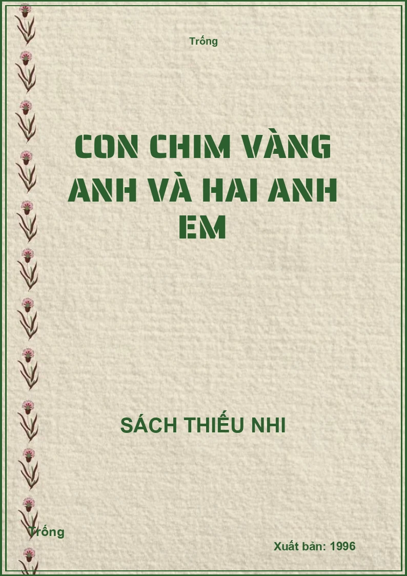 Con chim vàng anh và hai anh em
