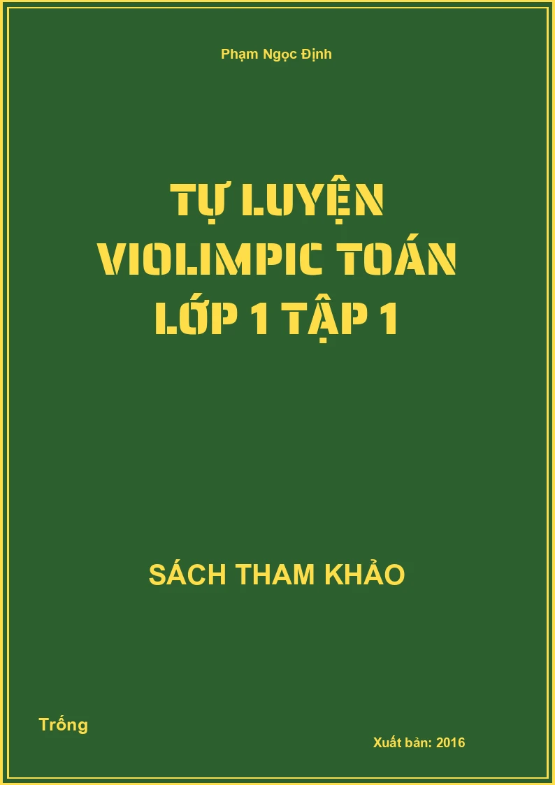 Tự luyện violimpic toán lớp 1 tập 1