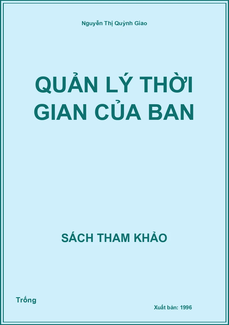 Quản lý thời gian của ban