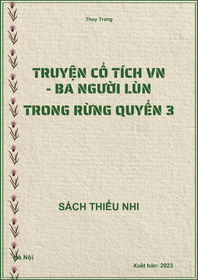 Truyện cổ tích VN - Ba người lùn trong rừng quyển 3