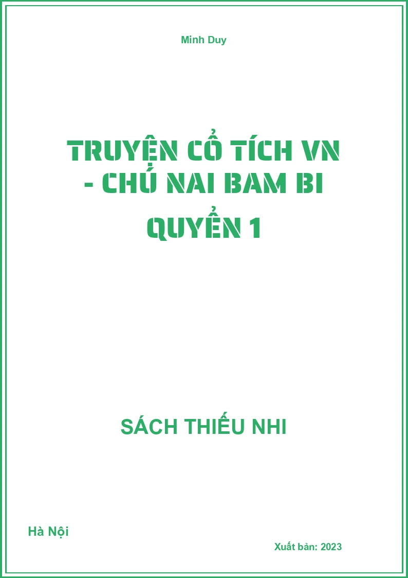 Truyện cổ tích VN - Chú nai bam bi quyển 1