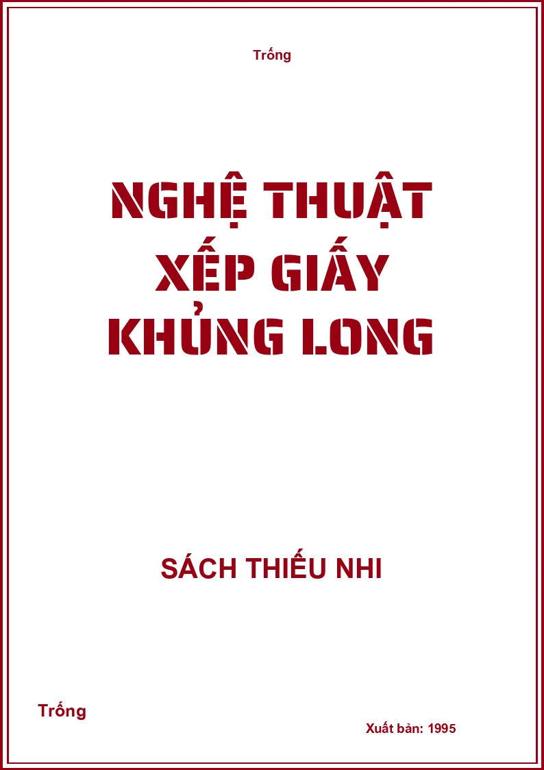 Nghệ thuật xếp giấy khủng long
