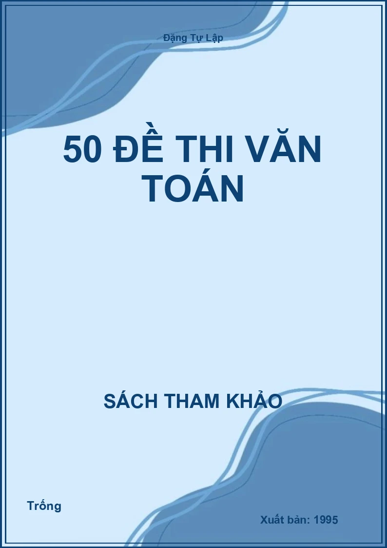 50 đề thi văn toán