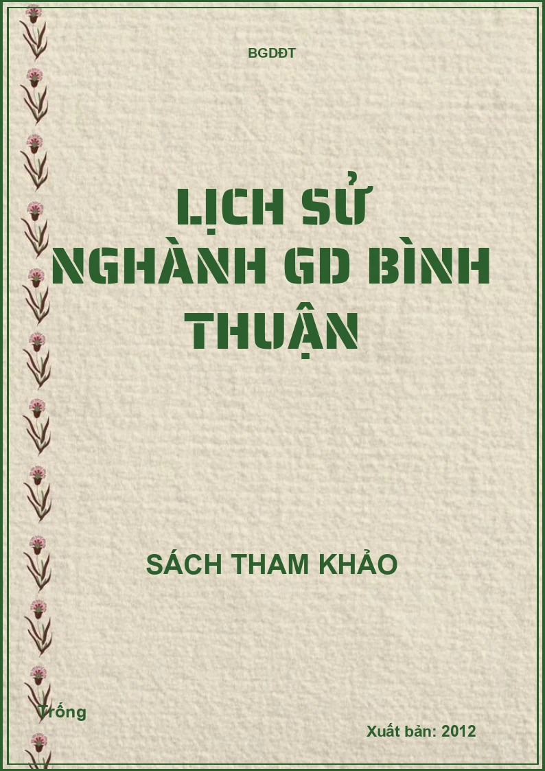 Lịch sử nghành GD Bình Thuận