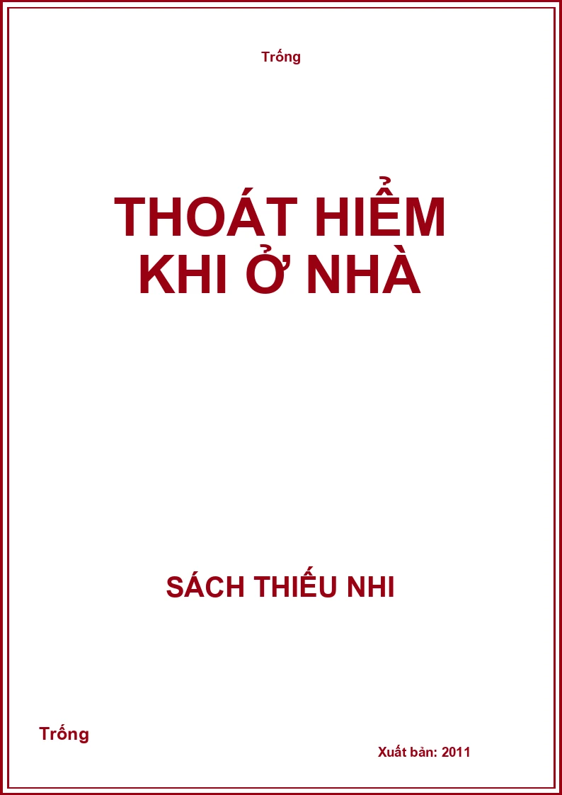 Thoát hiểm khi ở nhà
