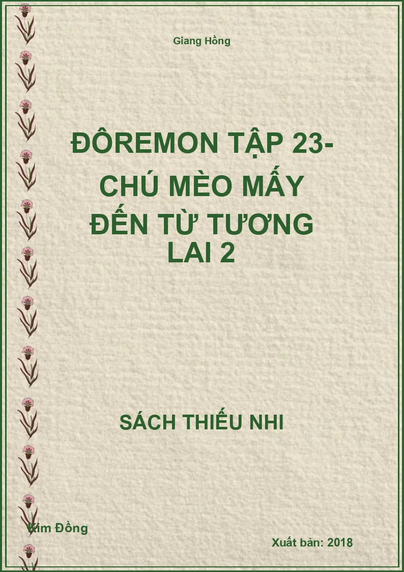 Đôremon tập 23- Chú mèo mấy đến từ tương lai 2