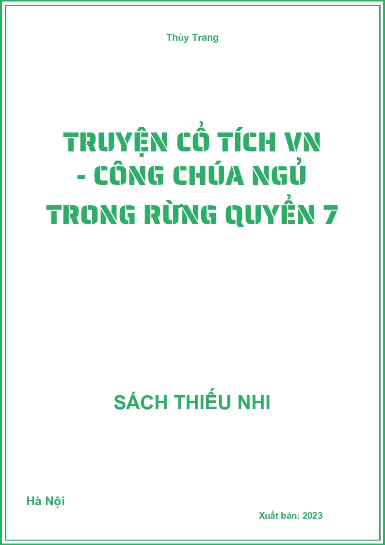 Truyện cổ tích VN - Công chúa ngủ trong rừng quyển 7