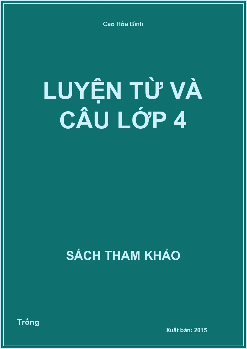 Luyện từ và câu lớp 4