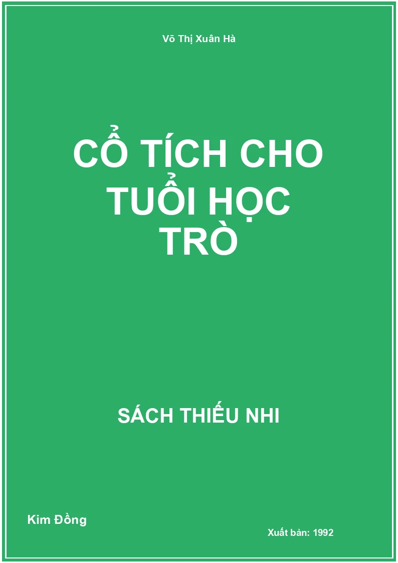 Cổ tích cho tuổi học trò