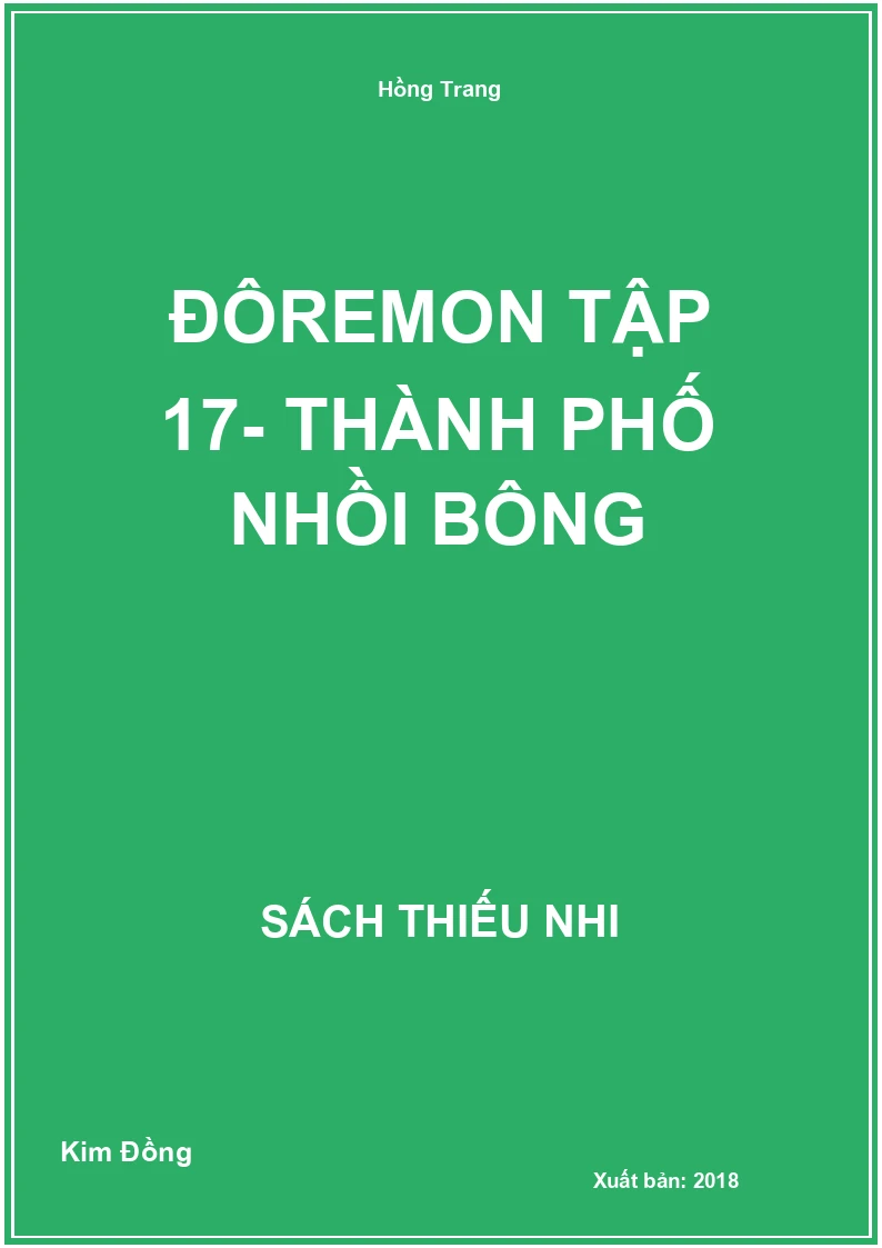 Đôremon tập 17- Thành phố nhồi bông