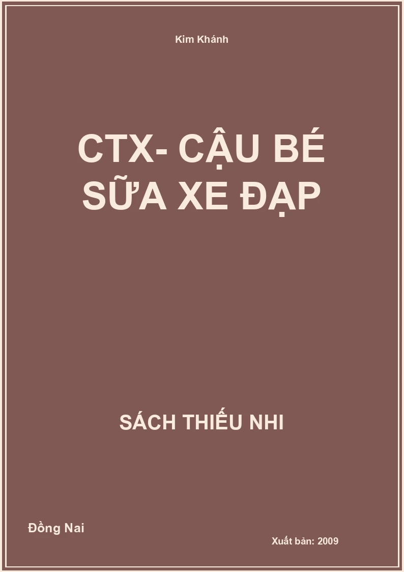 CTX- Cậu bé sữa xe đạp