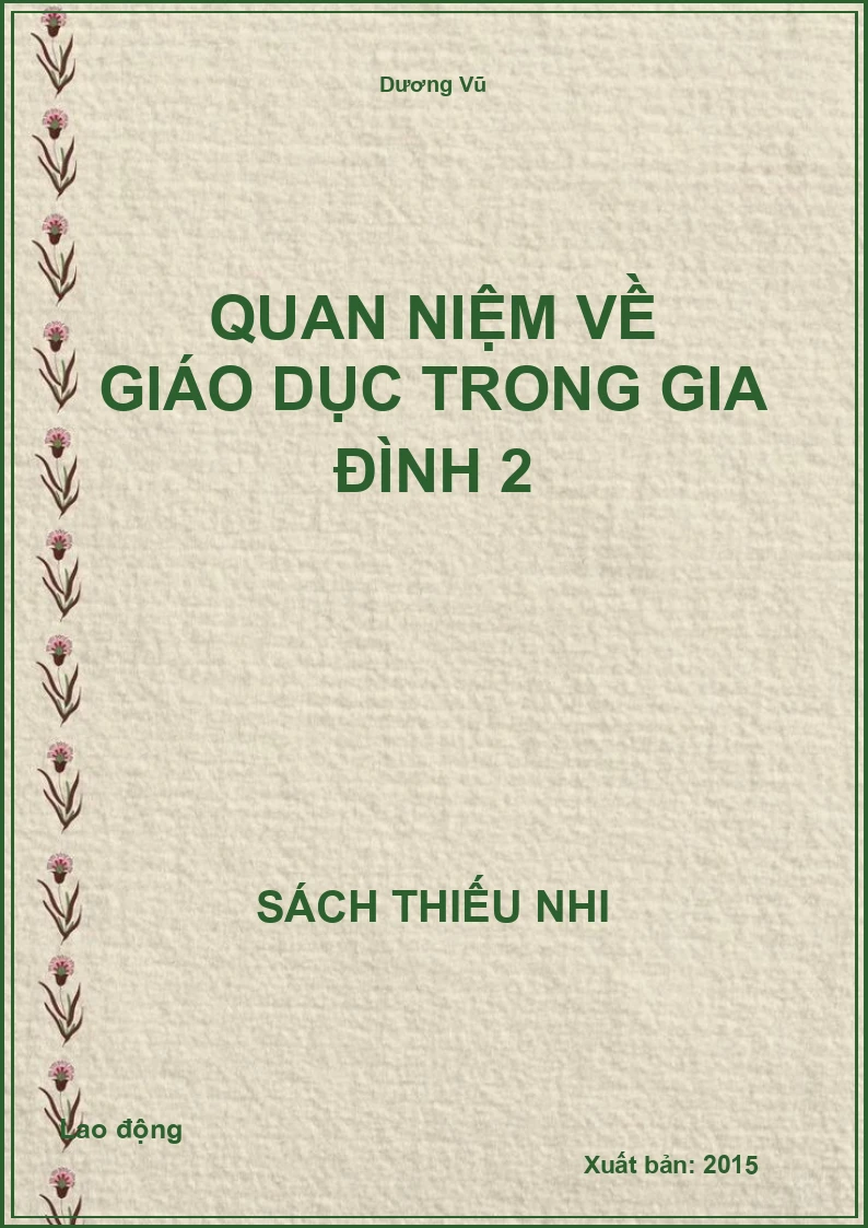 Quan niệm về giáo dục trong gia đình 2