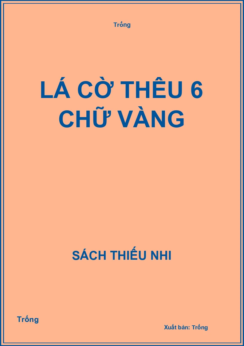 Lá cờ thêu 6 chữ vàng