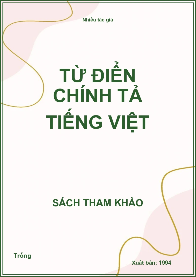 Từ điển chính tả tiếng việt