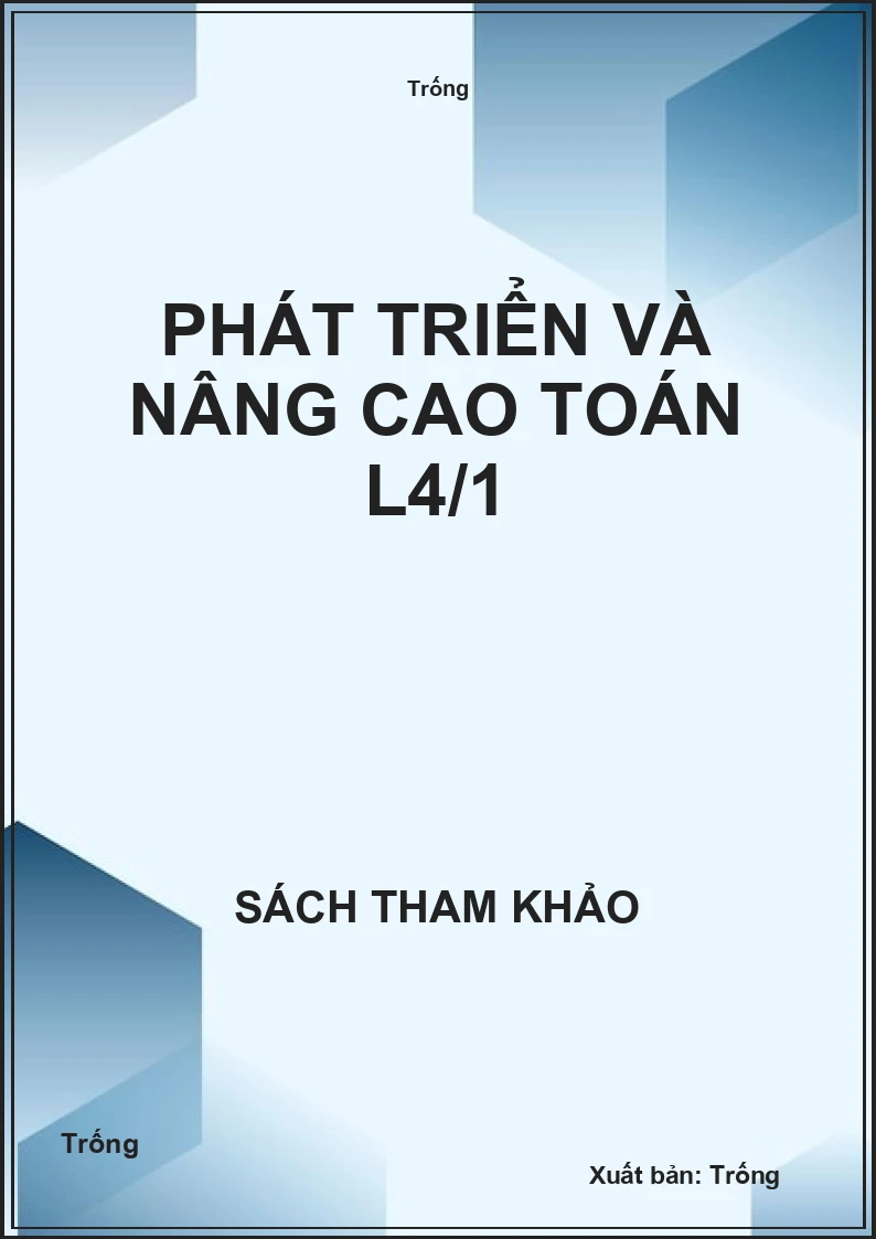 Phát triển và nâng cao toán L4/1