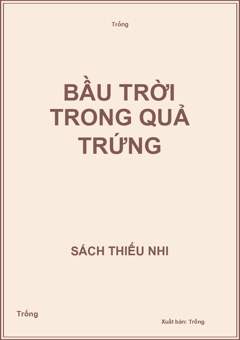 Bầu trời trong quả trứng