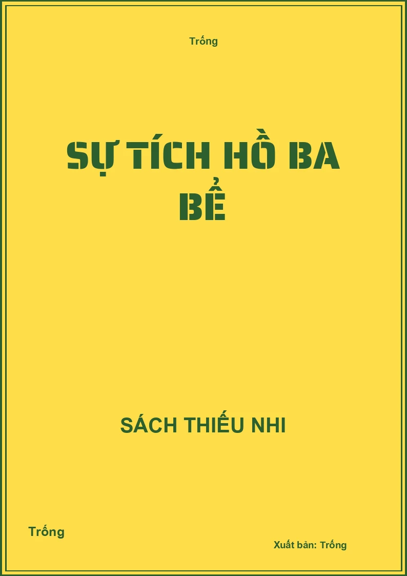 Sự tích Hồ Ba Bể