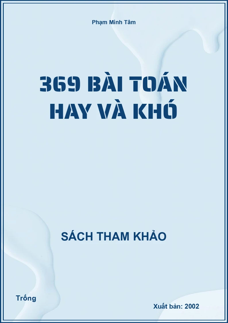 369 bài toán hay và khó