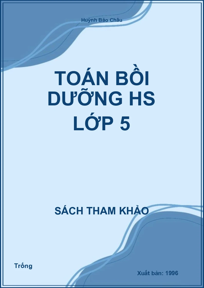 Toán bồi dưỡng HS lớp 5