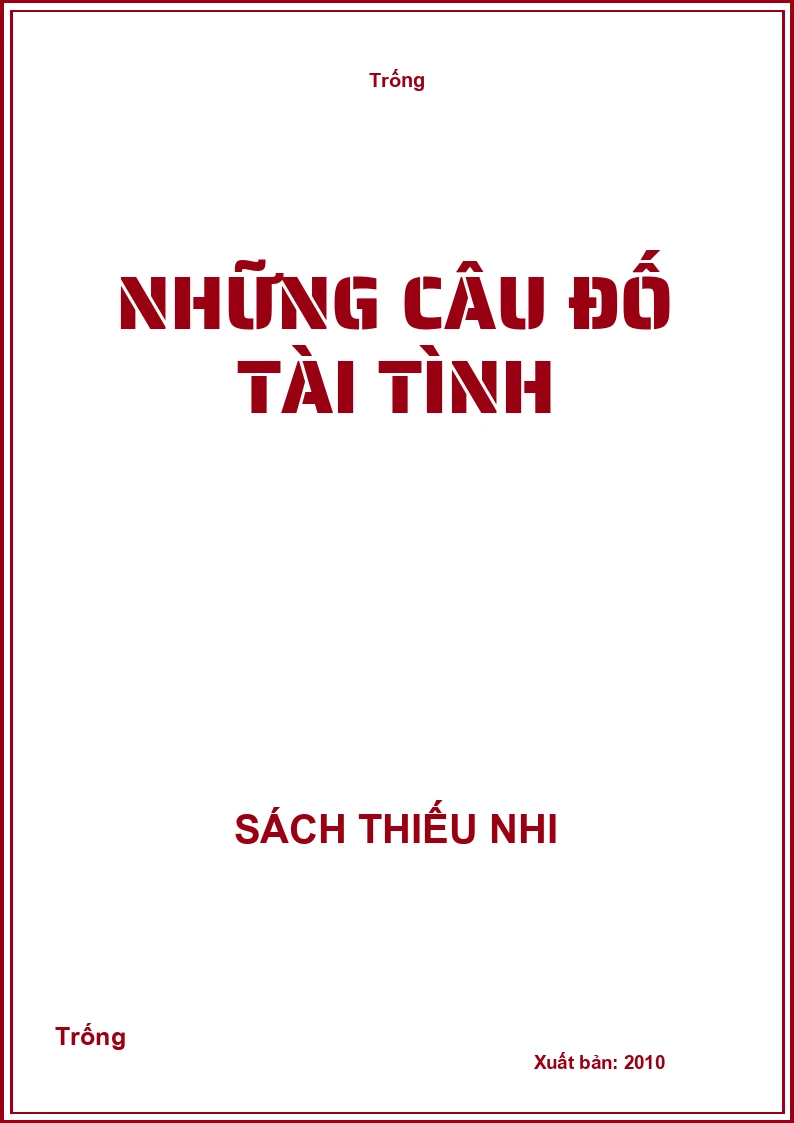 Những câu đố tài tình