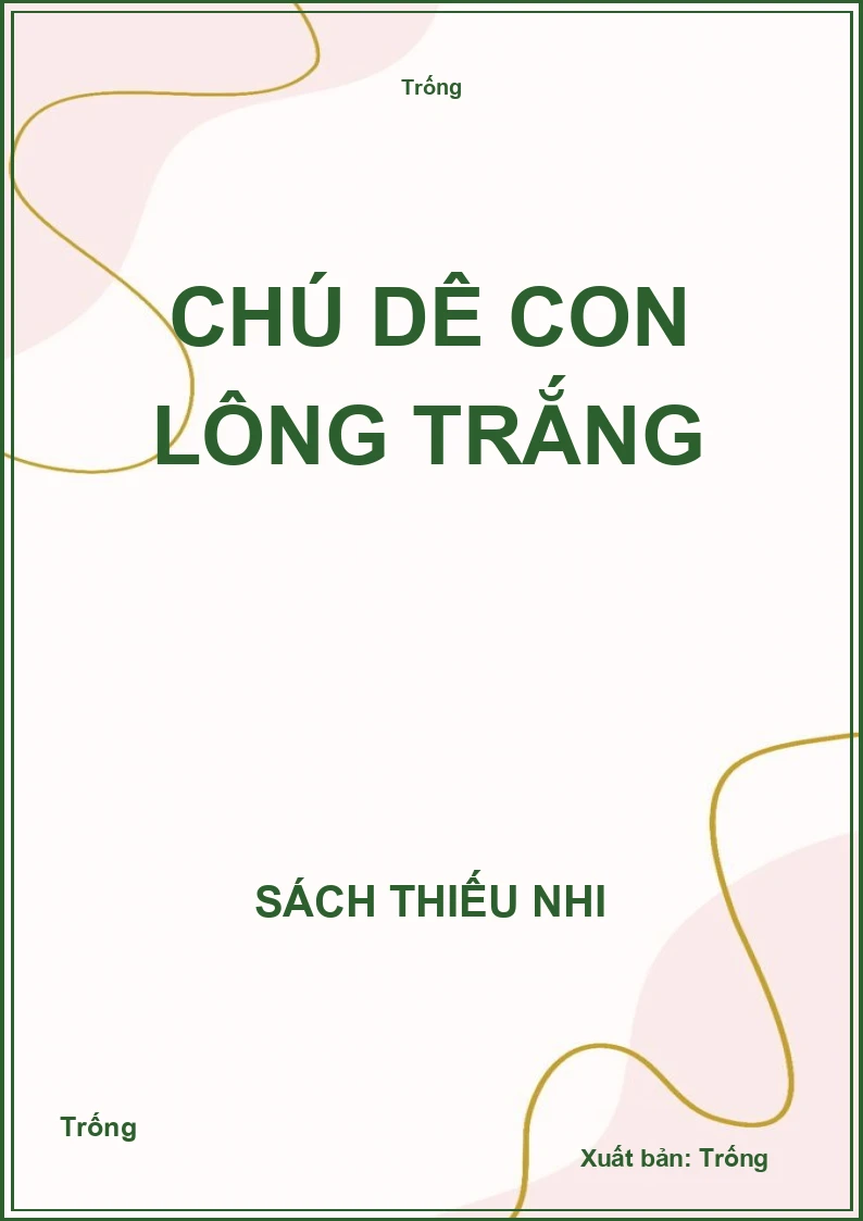 Chú dê con lông trắng