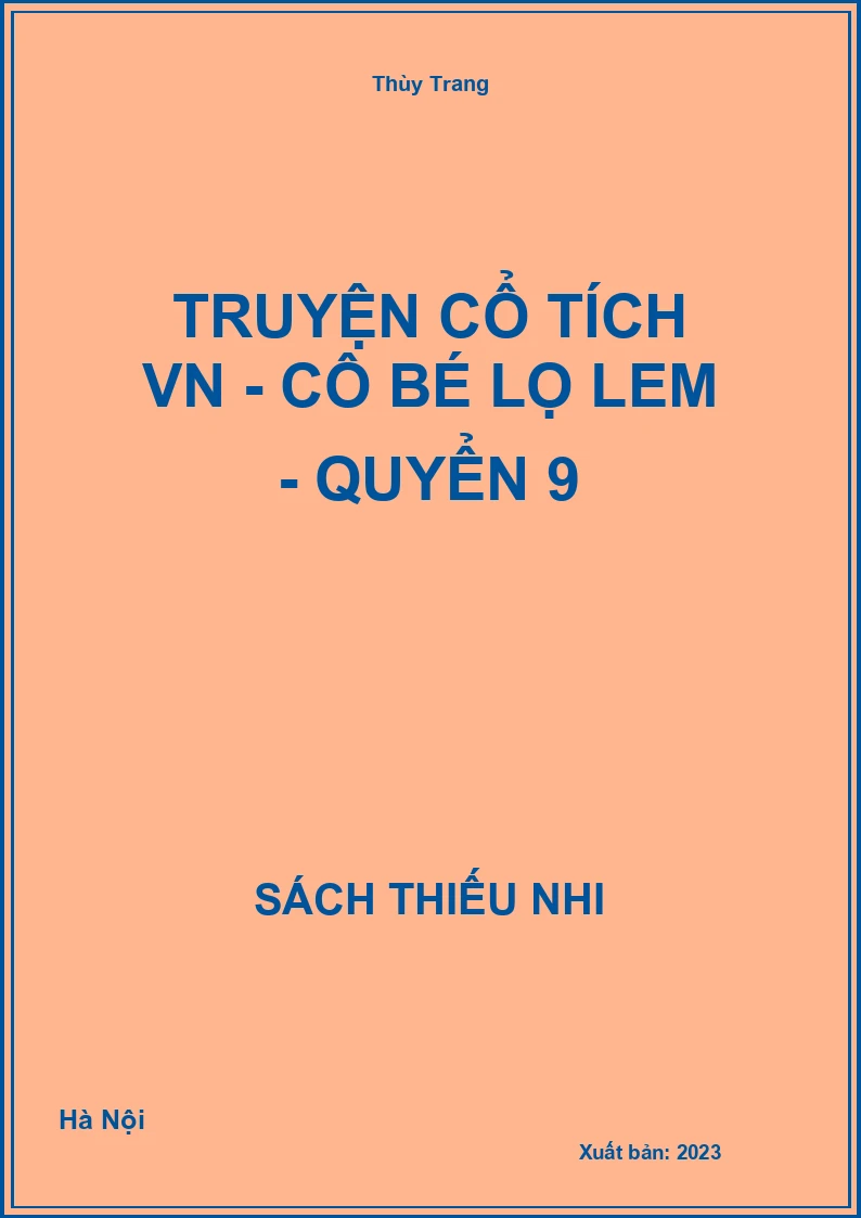 Truyện cổ tích VN - Cô bé lọ lem - quyển 9